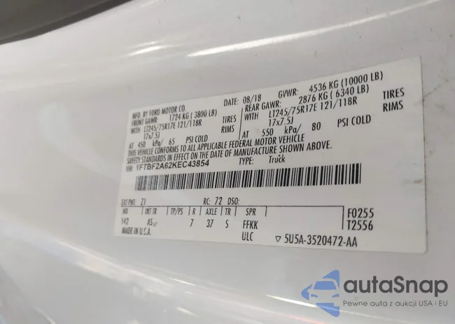 1FTBF2A62KEC43854: 44151628