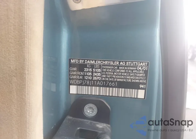 WDBPJ78J11A017661: 44151638