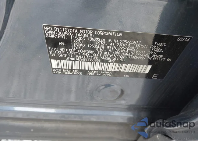 JTMWFREV6ED033991: 44151674