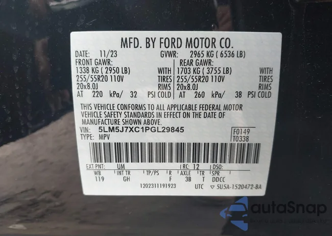 5LM5J7XC1PGL29845: 44151750