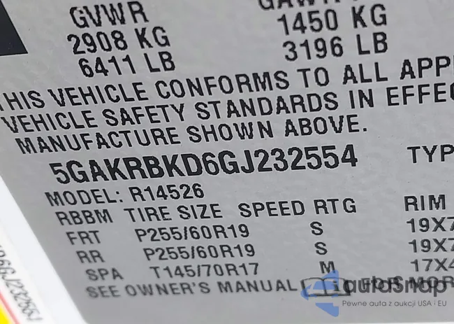 5GAKRBKD6GJ232554: 44151762