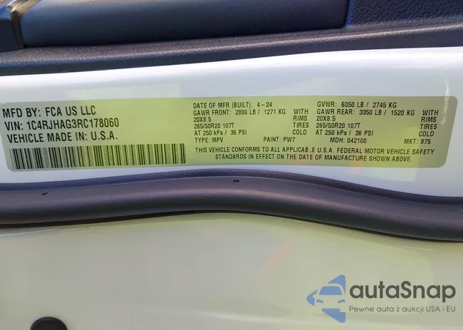 1C4RJHAG3RC178060: 44151798