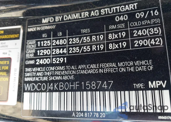 WDC0J4KB0HF158747: 44151839