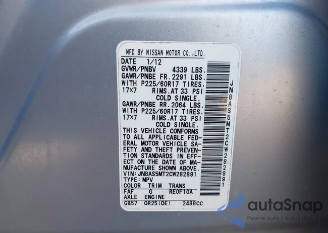 JN8AS5MT2CW282891: 44151843