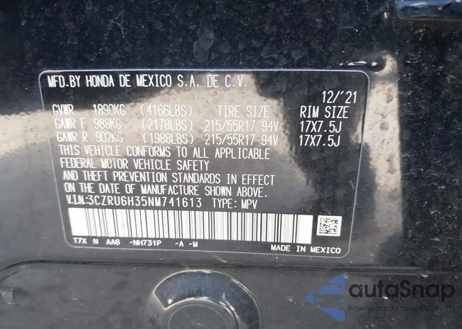 3CZRU6H35NM741613: 44151864