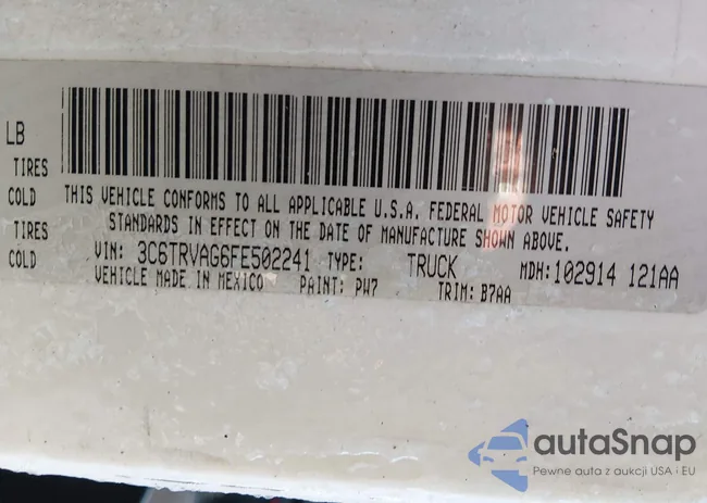 3C6TRVAG6FE502241: 44151889