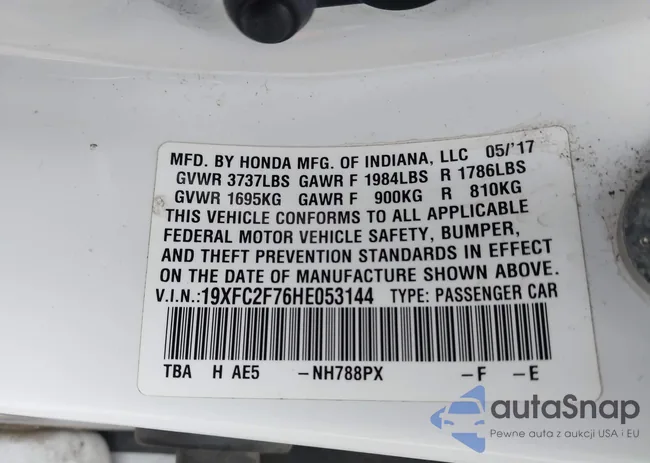 19XFC2F76HE053144: 44151954