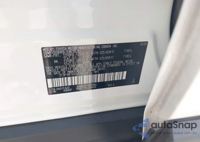 2T3P1RFV4SC536839: 44151959