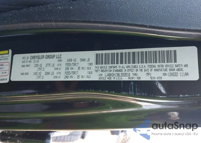 1J4BA3H13BL553516: 44151099