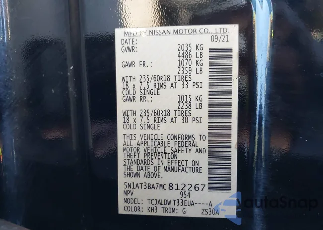 5N1AT3BA7MC812267: 44151169