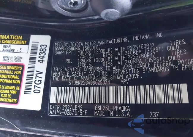 5TDBK22C49S025371: 44151242