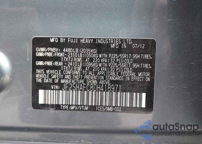 JF2SHAFC8DH418971: 44151276