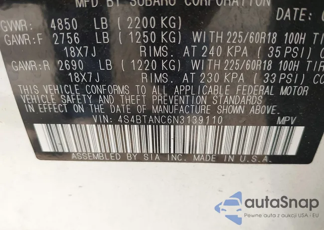 4S4BTANC6N3139110: 44151325