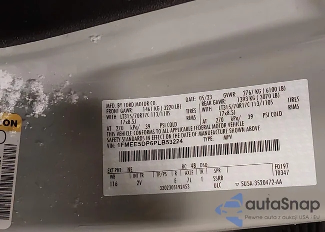 1FMEE5DP6PLB53224: 44151341