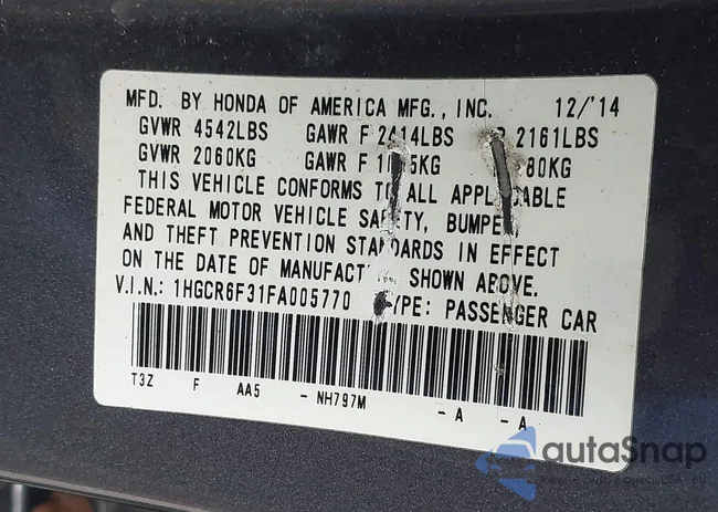 1HGCR6F31FA005770: 44152532