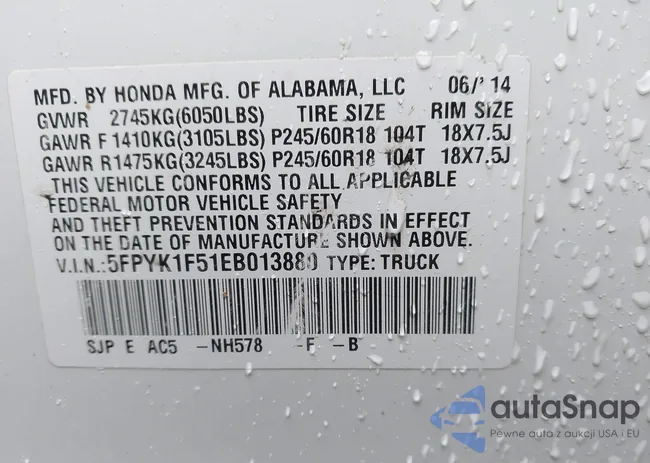 5FPYK1F51EB013880: 44152575