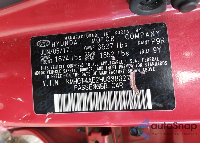 KMHCT4AE2HU338327: 44152669