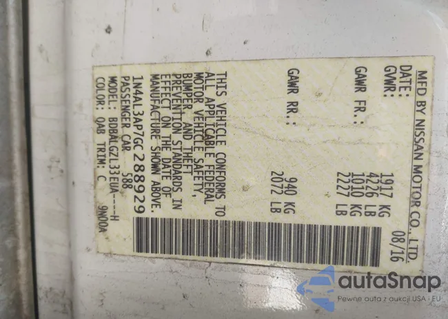 1N4AL3AP7GC288929: 44152676