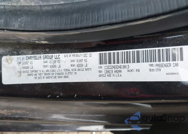 1C3CDZAB3DN618013: 44152810