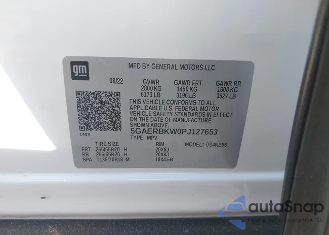 5GAERBKW0PJ127653: 44152860