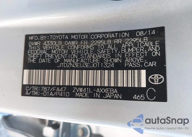 JTDZN3EU3EJ011324: 44152891