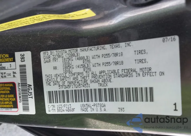 5TFDW5F17GX574531: 44152919