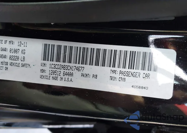 1C3CDZAB3CN174677: 44152924