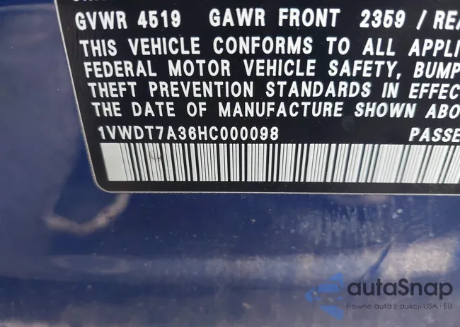 1VWDT7A36HC000098: 44152943