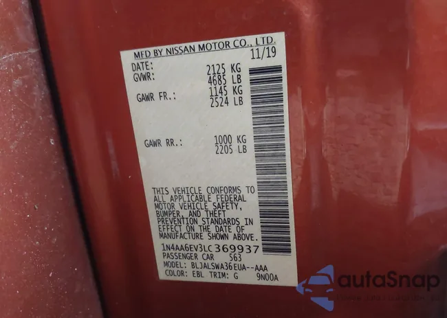 1N4AA6EV3LC369937: 44152959