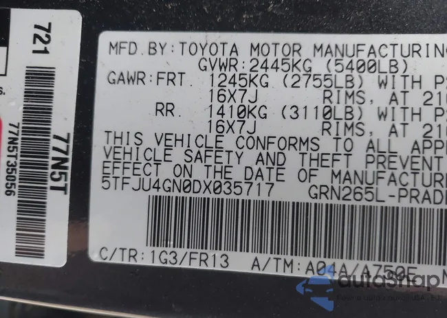 5TFJU4GN0DX035717: 44152970