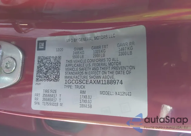 1GCGSCEAXM1188974: 44153021