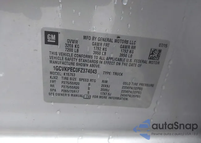 1GCVKPEC0FZ374043: 44153045