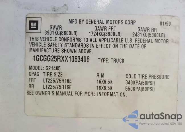 1GCGG25RXX1083406: 44152075