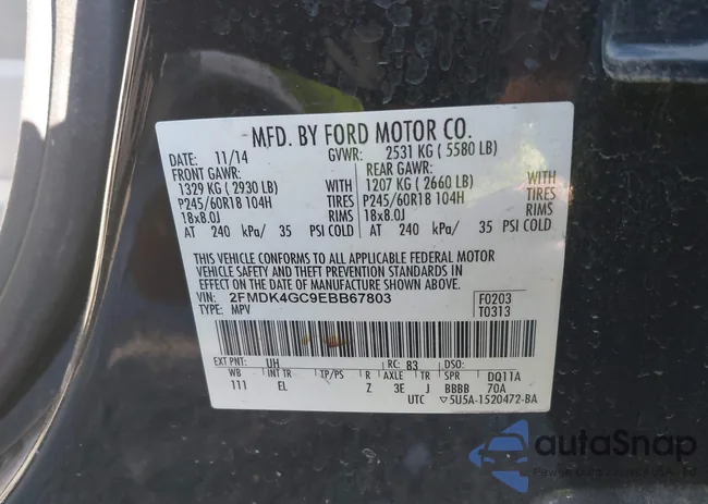 2FMDK4GC9EBB67803: 44152101