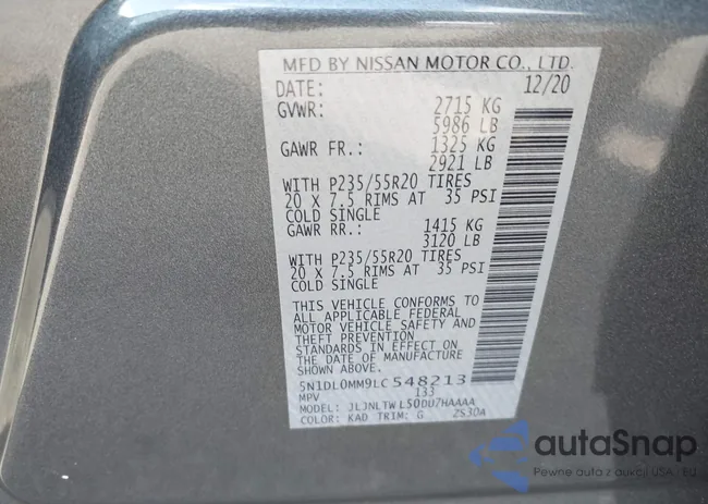 5N1DL0MM9LC548213: 44152160