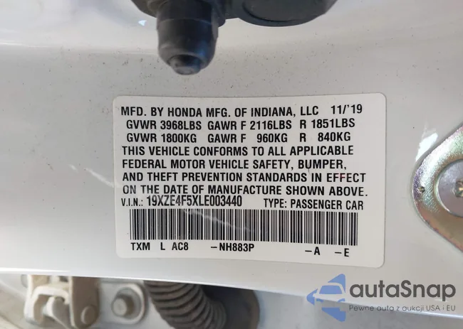 19XZE4F5XLE003440: 44152195