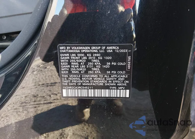 1V2HR2CA3RC545211: 44152196