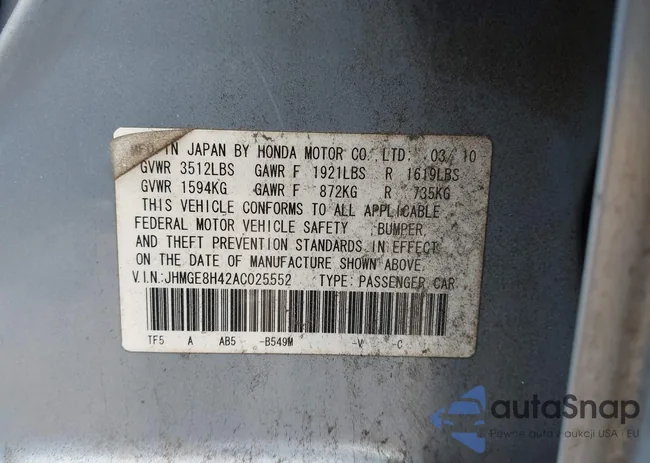 JHMGE8H42AC025552: 44152251