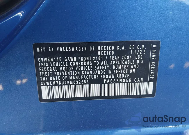 3VWEM7BU2RM032653: 44152259