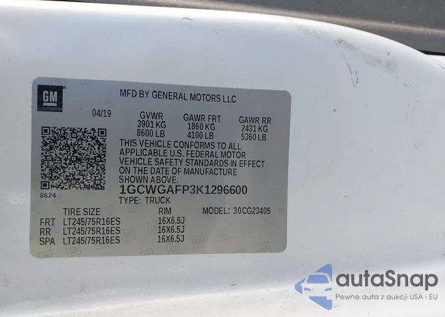 1GCWGAFP3K1296600: 44152262