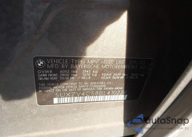 5UXZV4C58BL410228: 44152307