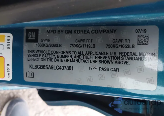 KL8CB6SA9LC407861: 44152375