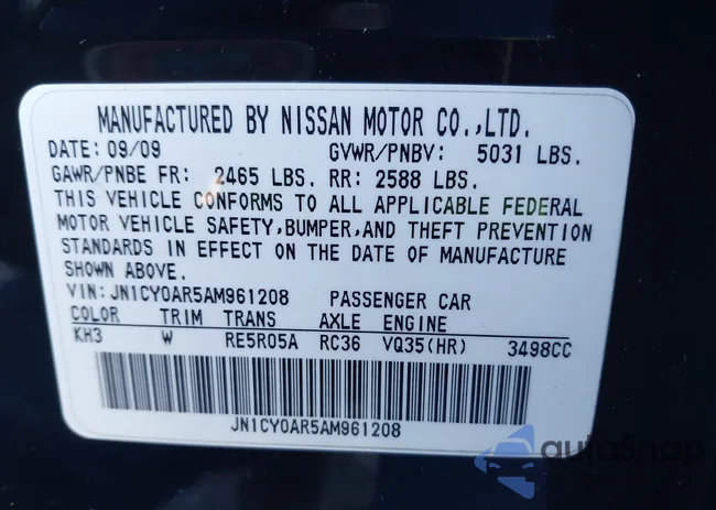 JN1CY0AR5AM961208: 44153478