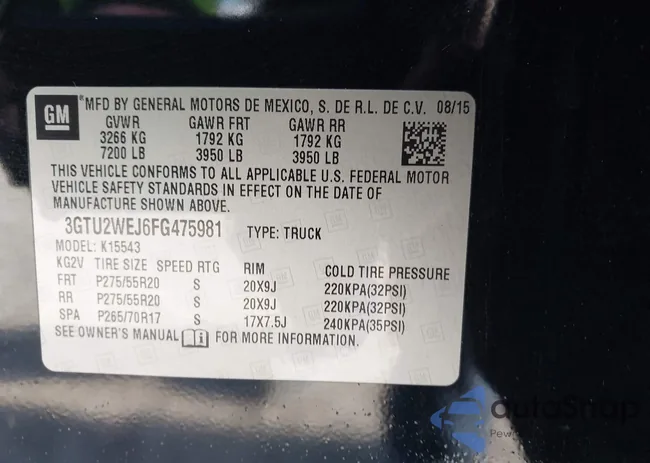 3GTU2WEJ6FG475981: 44153482