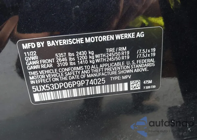 5UX53DP06P9P74025: 44153536