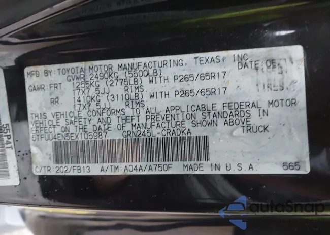 5TFUU4EN5EX105987: 44153582