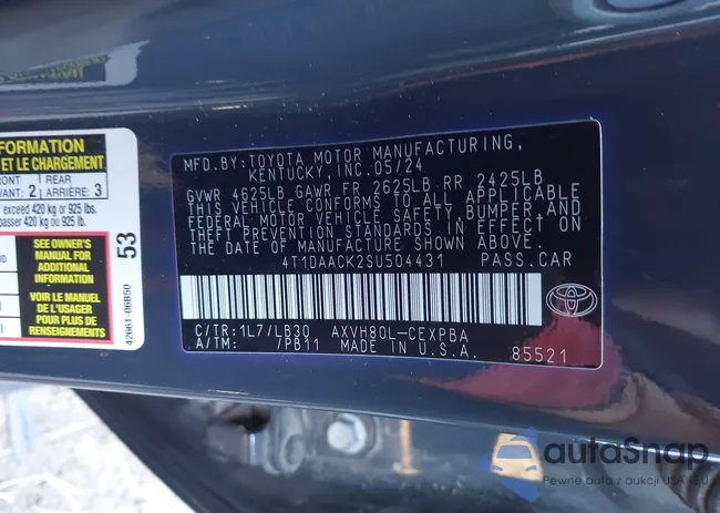 4T1DAACK2SU504431: 44153810