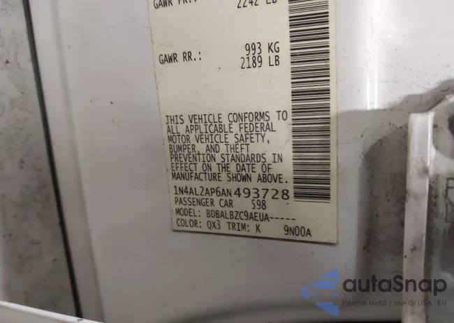 1N4AL2AP6AN493728: 44153914