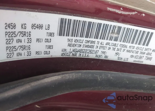 1J4GW48S22C262107: 44154032