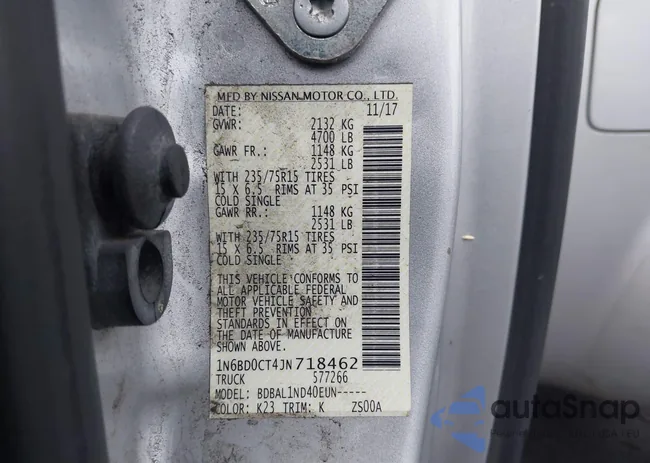 1N6BD0CT4JN718462: 44153145